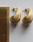 XL Ribbed Drop Earrings