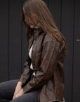 Cari Faux Leather Overshirt