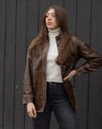 Cari Faux Leather Overshirt