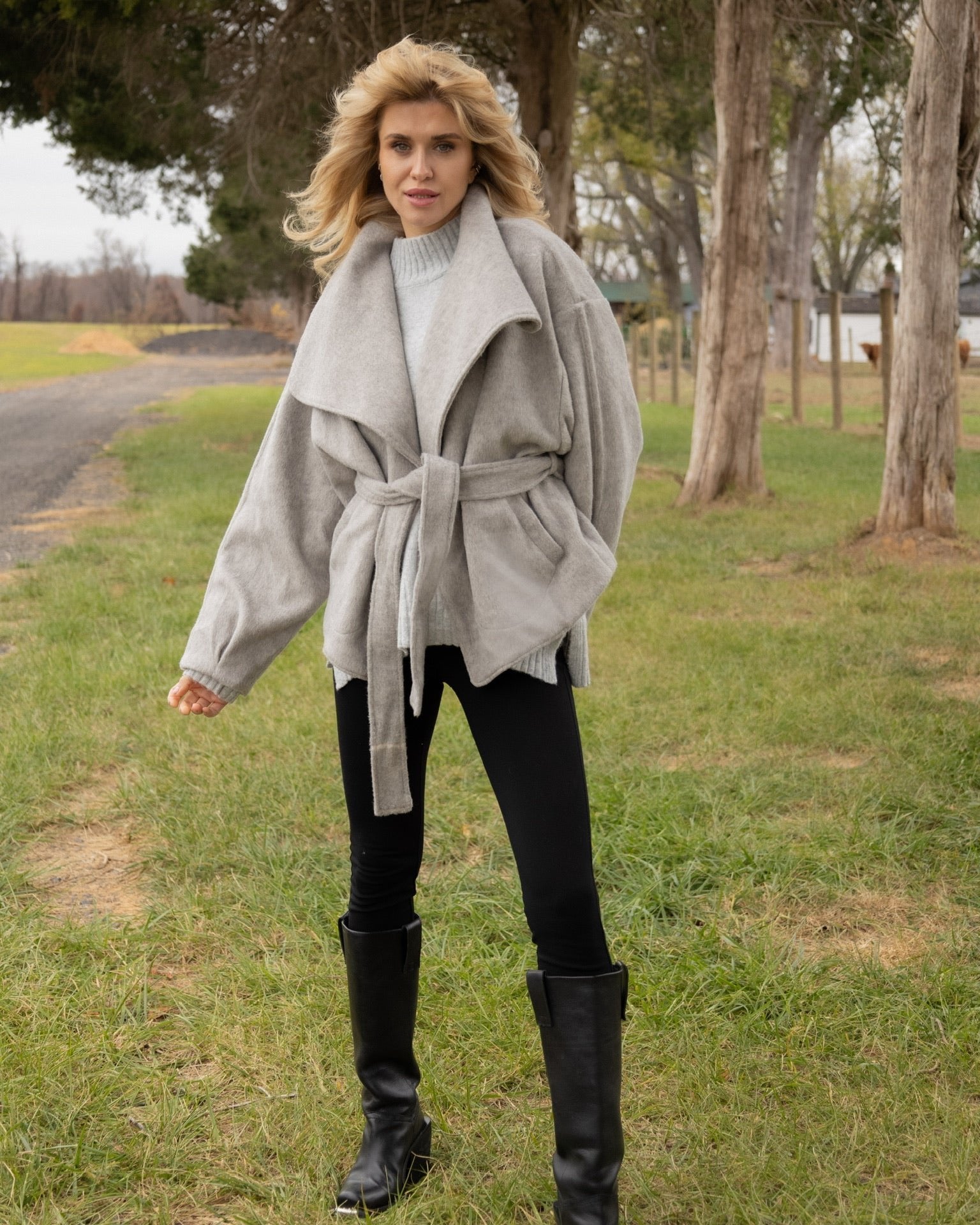 Khloe Belted Fleece Jacket – Offbeat Native