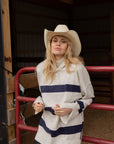 Striped Knit Hooded Sweater