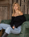 Haley Folded Shoulder Sweater