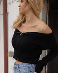 Haley Folded Shoulder Sweater