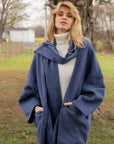 Oversized Knit Cardigan With Scarf