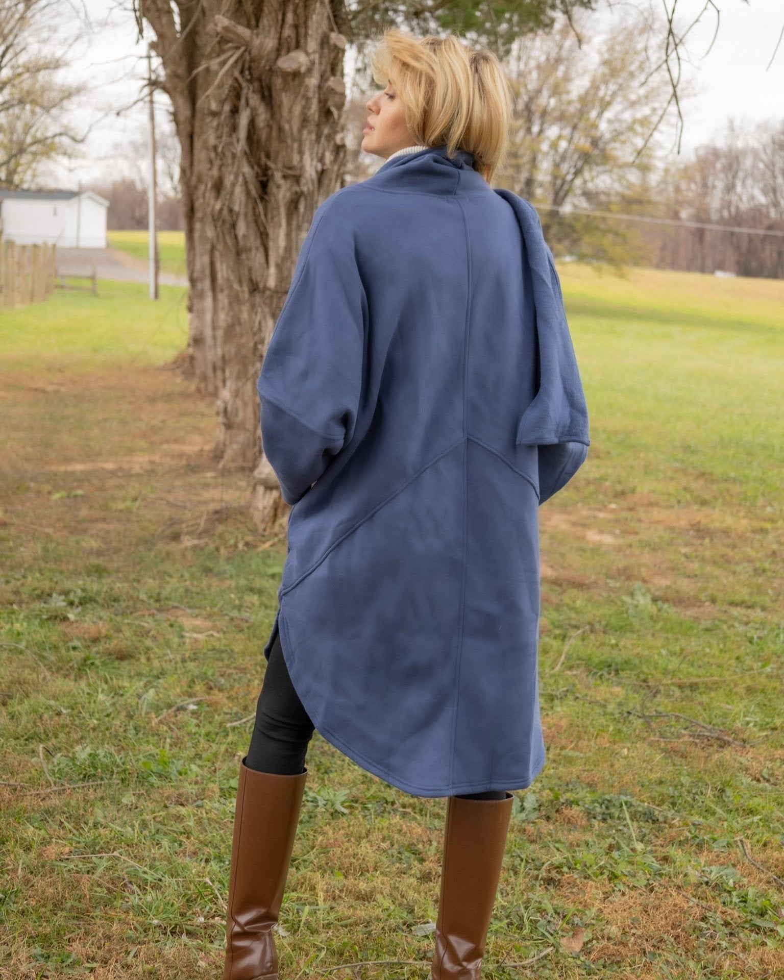 Oversized Knit Cardigan With Scarf – Offbeat Native