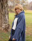 Oversized Knit Cardigan With Scarf