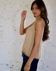 Milano Fringe Hem Silk Tank