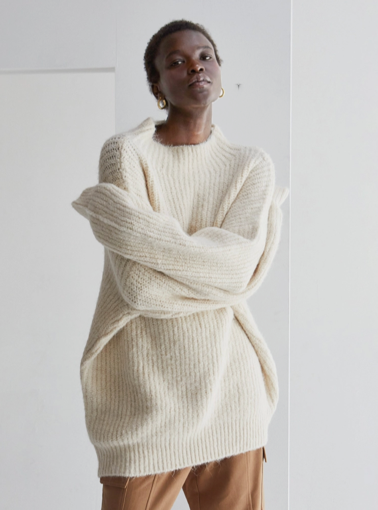 Isabel Wool Blend Mock Neck Sweater – Offbeat Native
