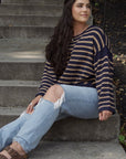 Molly Striped Textured Sweater