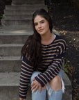 Molly Striped Textured Sweater