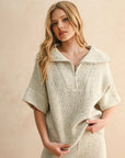 Silas Half Zip Short Sleeve Sweater