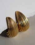 XL Ribbed Drop Earrings
