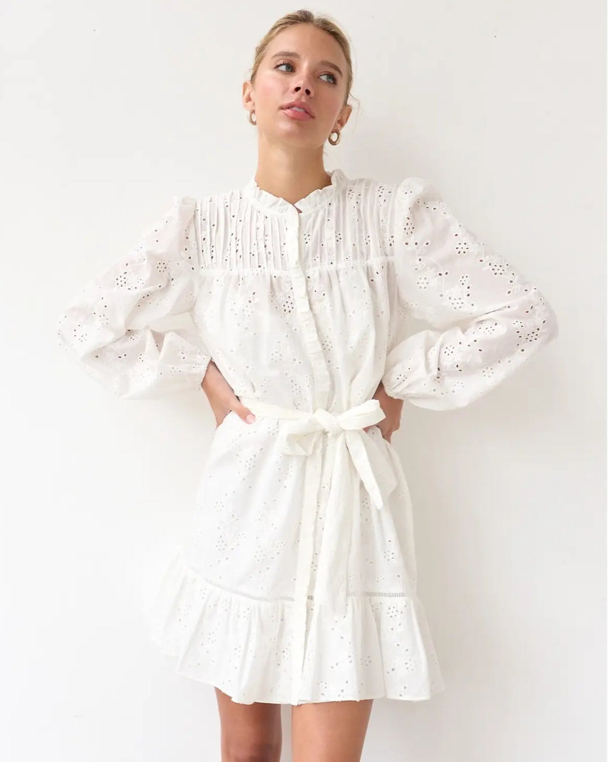Juniper Ruffle Pintuck Dress – Offbeat Native