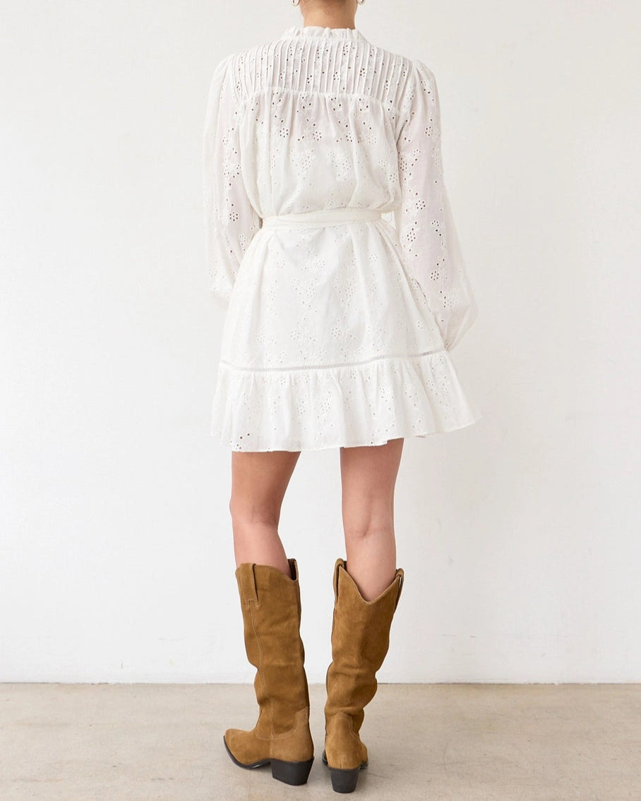 Juniper Ruffle Pintuck Dress – Offbeat Native