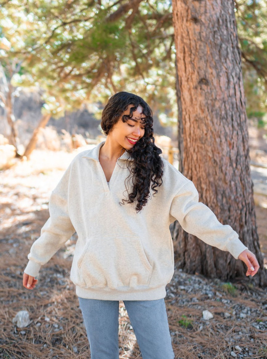 Lonnie Oversized Collared Pullover