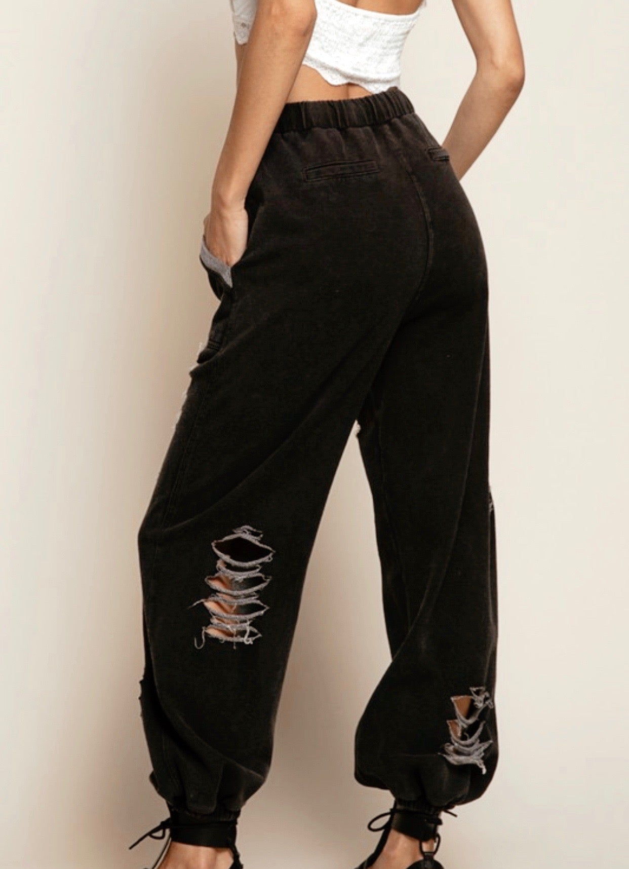 Back Up Distressed Joggers – Offbeat Native
